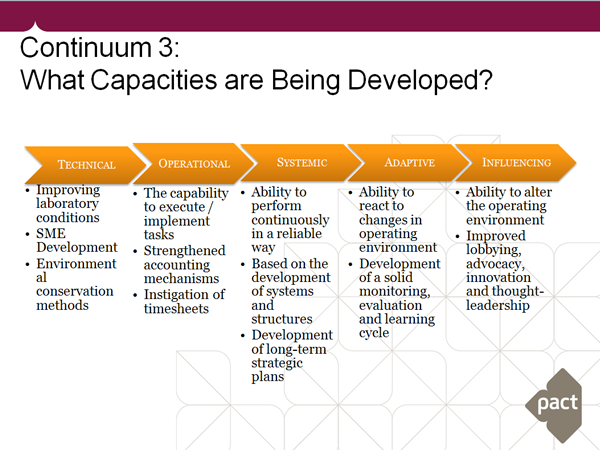 Diagram - what capacities are being developed?