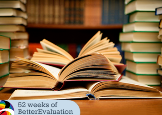 Open books on a table