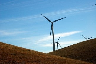 windfarm on a hill