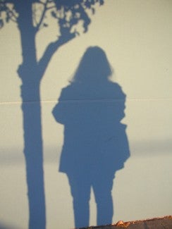 shadow of a person and a tree