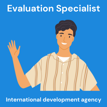 Sample profile photo of an evaluation specialist working at an international development agency