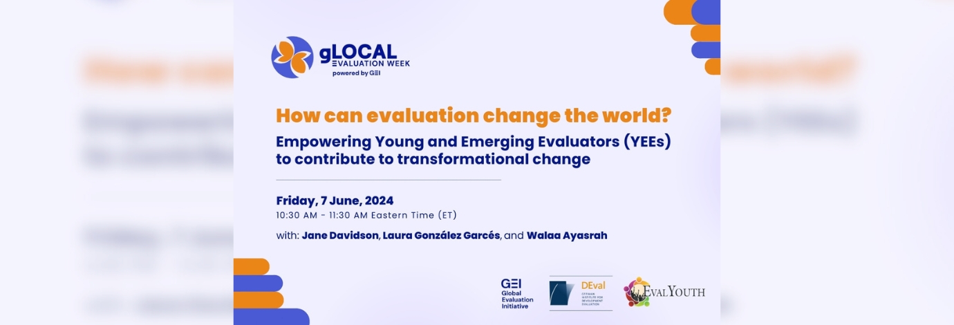 Cover image for How can evaluation change the world? webinar